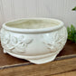 Vintage Ceramic Footed Planter Bowl with Roses