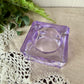 Vintage Purple Glass Square Candle Votive