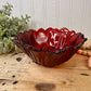 Vintage Indiana Glass Sunflower Pattern Red Bowl