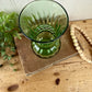 Vintage Anchor Hocking Green Glass Ivy Ball Ribbed Vase
