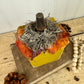 Handmade Reclaimed Wood Yellow Block Pumpkin