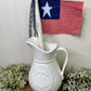 Handmade Spindle Flag with Gingham Pattern