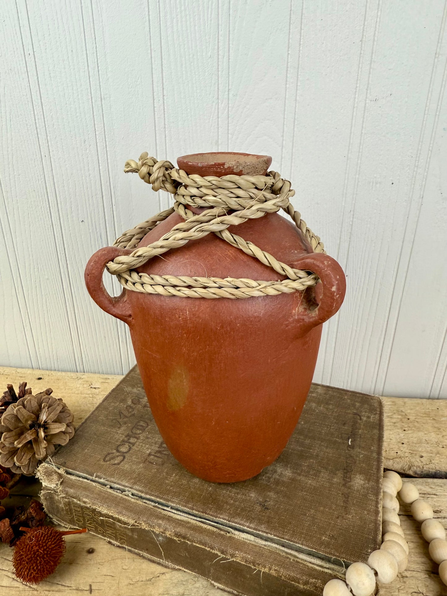 Vintage Mexican Red Terracotta Clay Vase