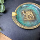 Vintage Solid Brass Ashtray from Israel