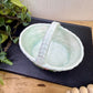 Vintage Handmade Ceramic Basket Figurine