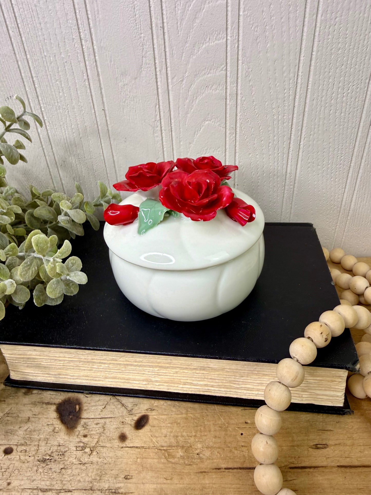 Vintage Heritage House Porcelain Musical Trinket Box