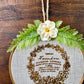 Upcycled Embroidery Hoop Wall Art with Vintage Label