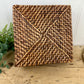Vintage Wicker Napkin Basket with Beaded Trim