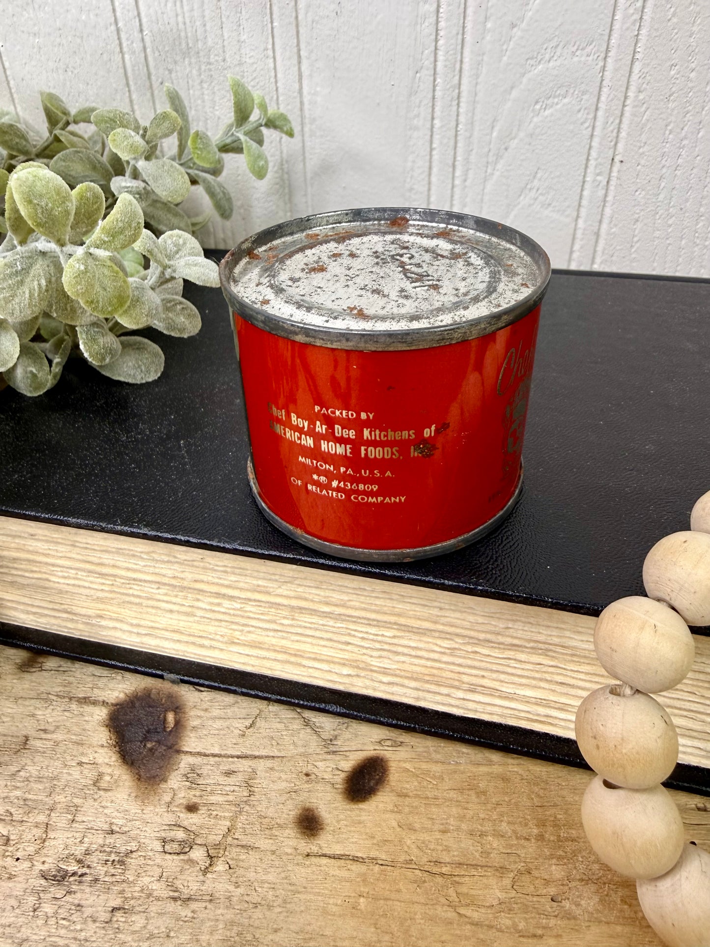 Vintage 1960s Chef Boy-Ar-Dee Grated Cheese Tin