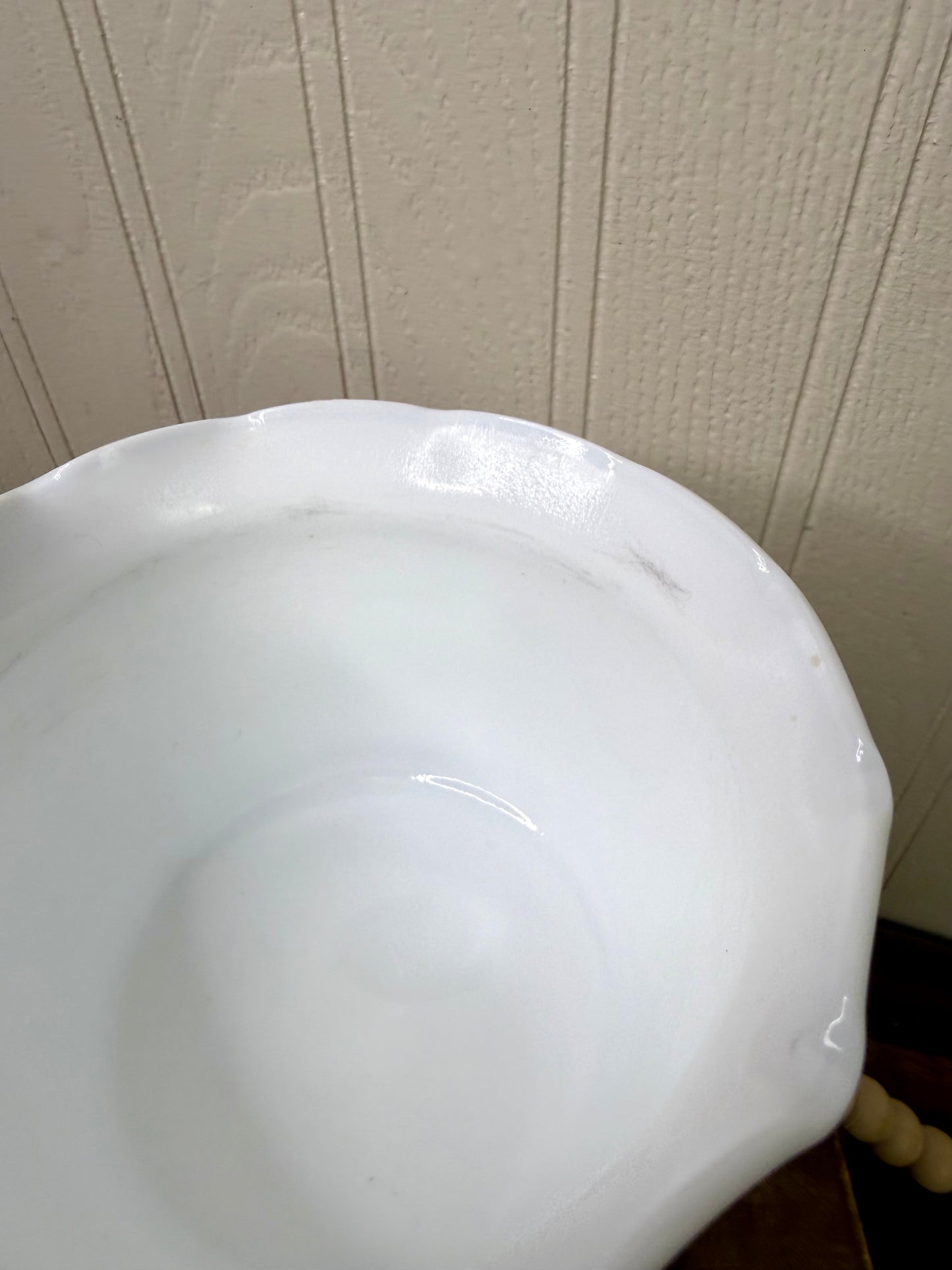 Vintage Indiana Glass White Milk Glass Pedestal Compote Dish