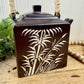 Brown Stoneware Teapot with Bamboo Design