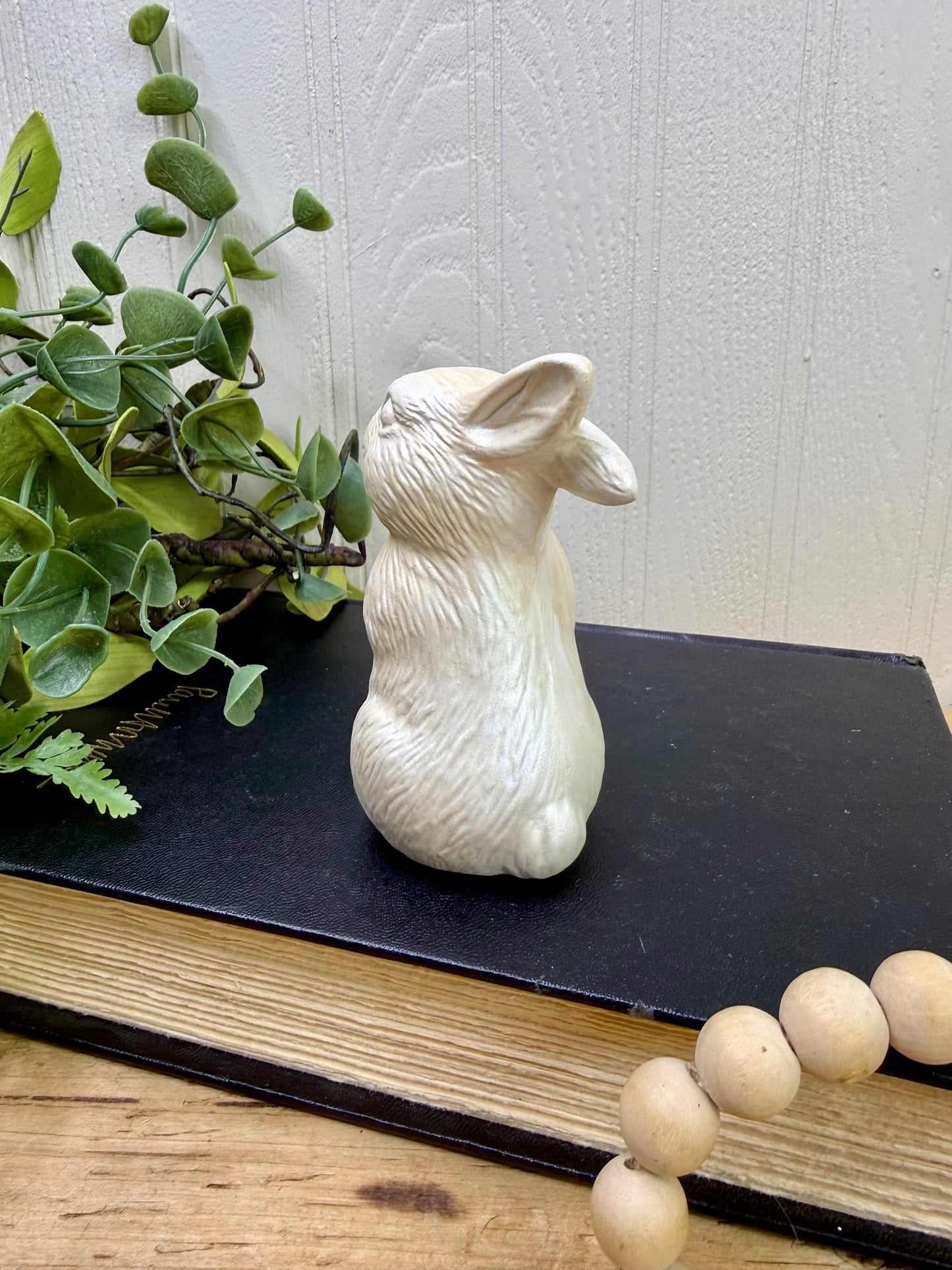 Vintage Handmade Ceramic Bunny Figurine