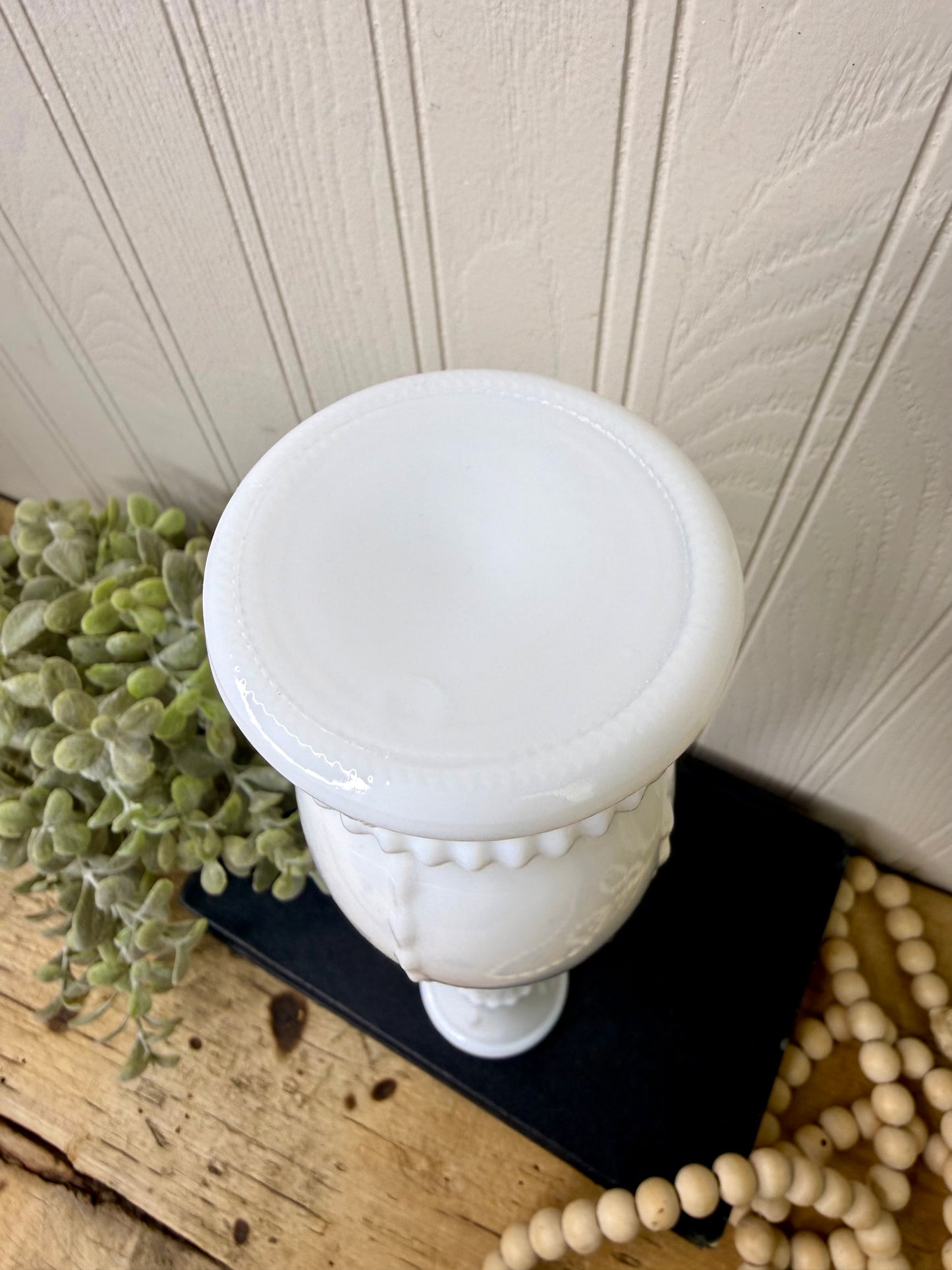 Vintage Milk Glass Tall Bud Vase