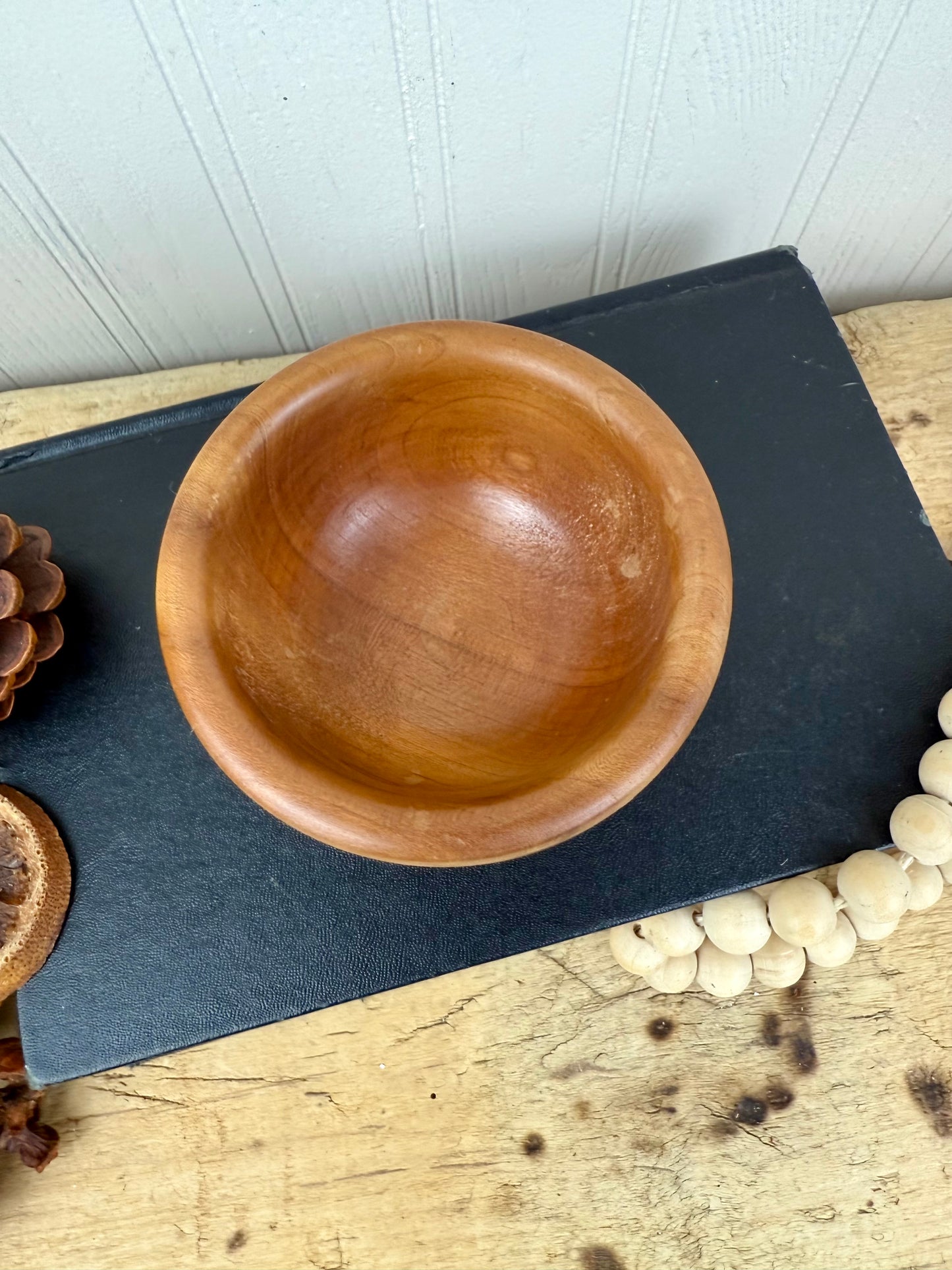 Vintage Hand Turned Small Wooden Bowl