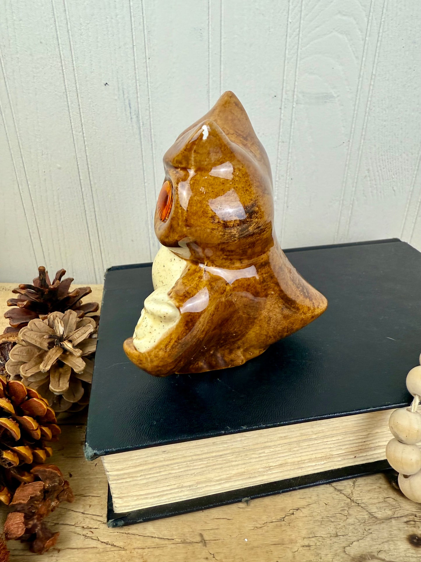 Vintage Mid-Century Ceramic Owl Figurine