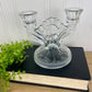 Vintage Jeanette Glass Co. Iris & Herringbone Double Candle Holder