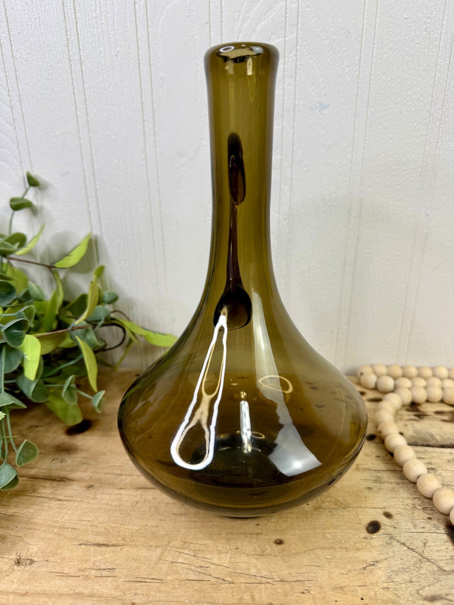 Vintage Empoli Mid-Century Art Glass Pitcher