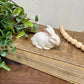 Vintage Mini Ceramic Laying Bunny Figurine