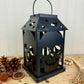 Metal Candle Lantern with Skulls and Bats