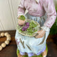 Vintage Homco Ceramic Figurine- Old Woman with Grape Basket