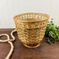 Vintage 2-Toned Wicker Planter Basket