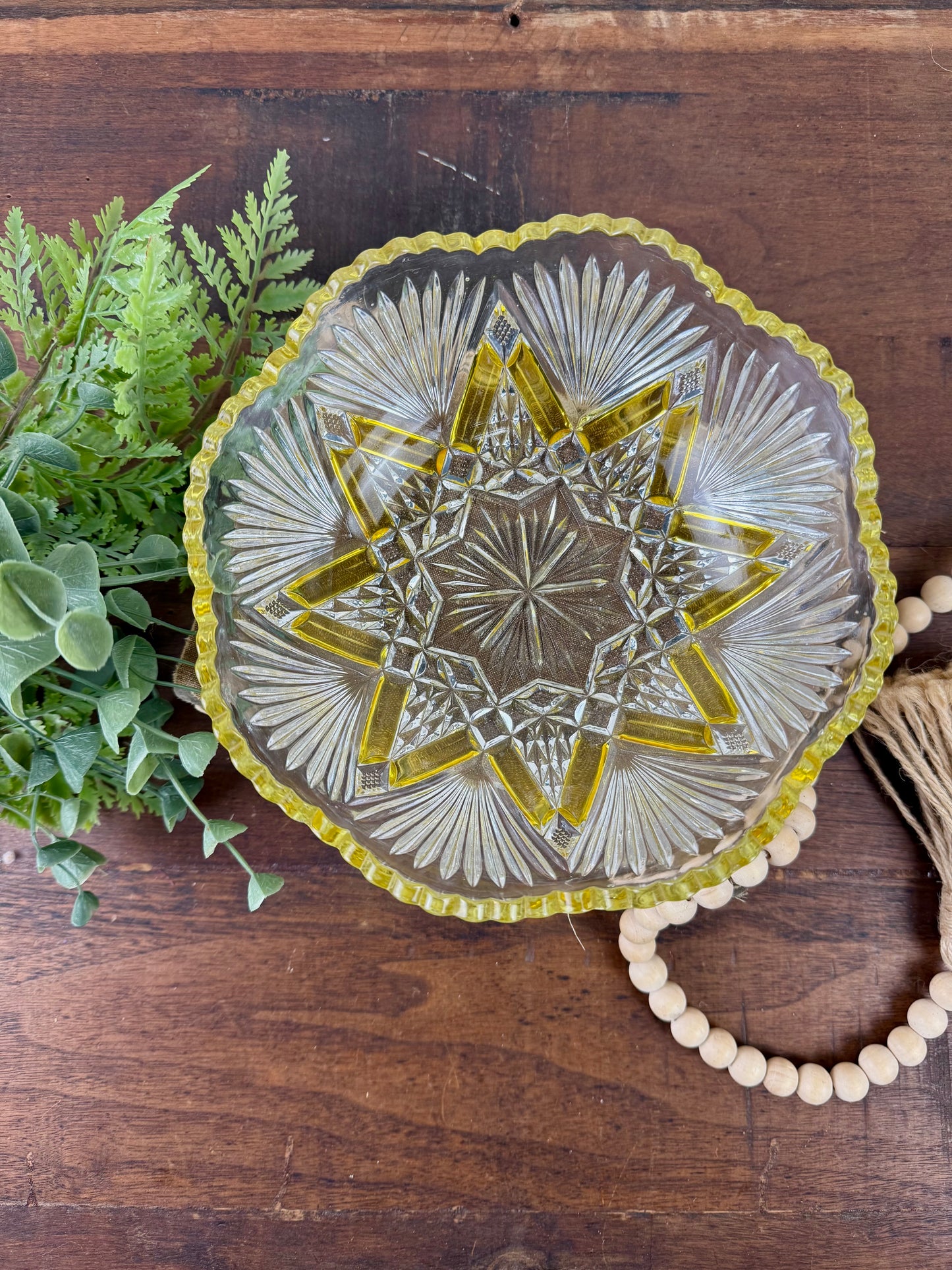 Vintage American Brilliant Period Cut Crystal Bowl