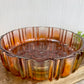 Vintage Marigold Carnival Glass Candy Dish with Lid