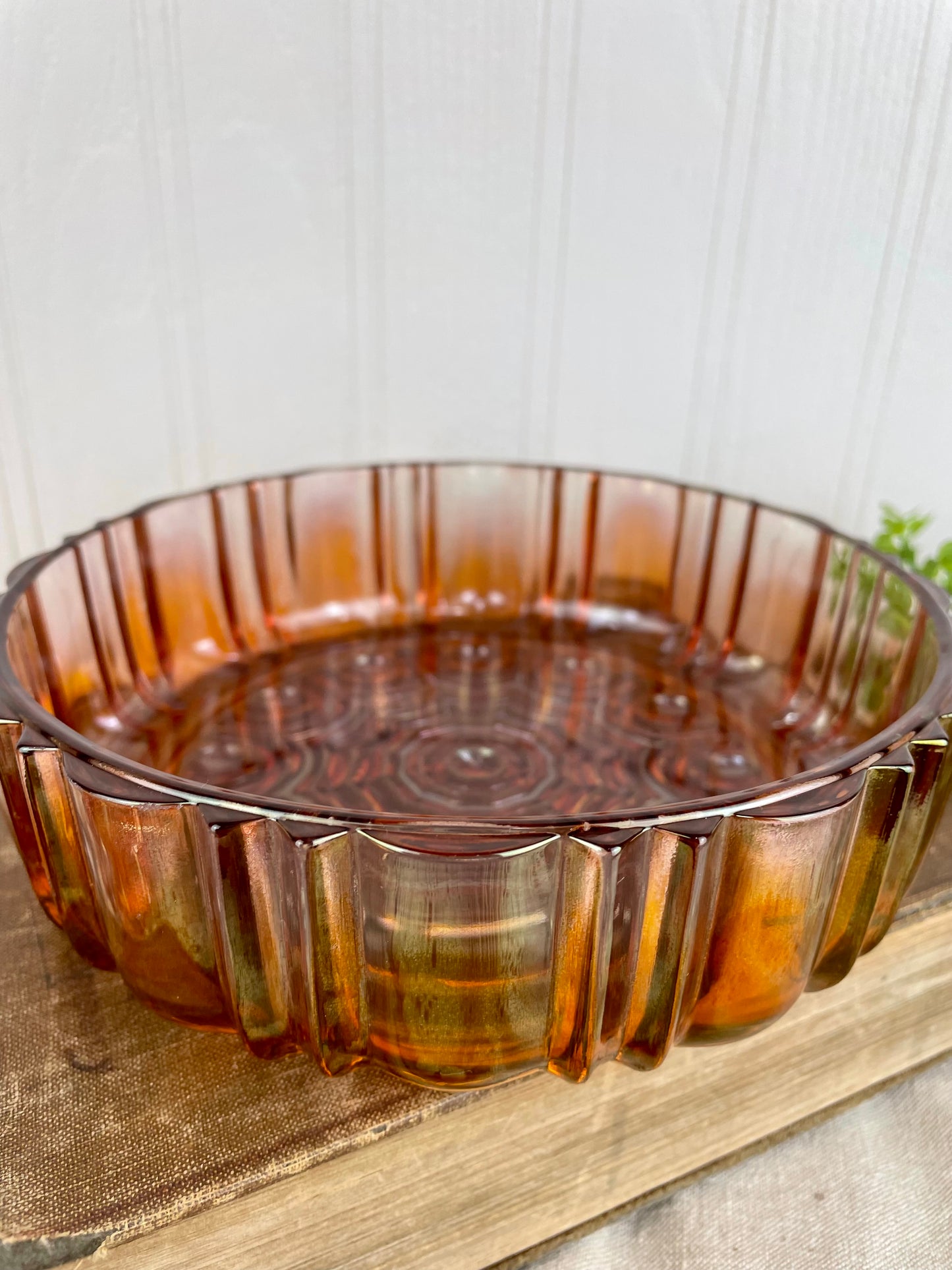 Vintage Marigold Carnival Glass Candy Dish with Lid