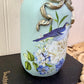 Handmade Upcycled Jar Vase with Blue Birds