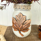 Handmade Upcycled Small Mason Jar Fall Floral Arrangment
