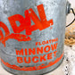 Vintage “Old Pal” Galvanized Minnow Bucket