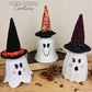 Handmade Light Shade Ghost with Orange Hat