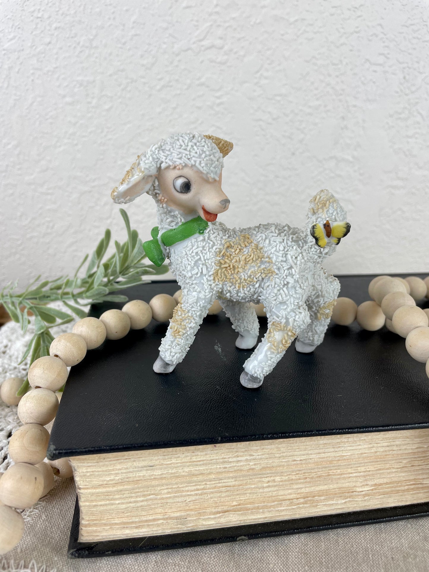 Vintage Japanese Textured Lamb Figurine