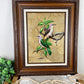 Vintage Framed Bird Painting