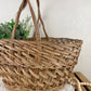 Large Vintage Woven Basket with Handle