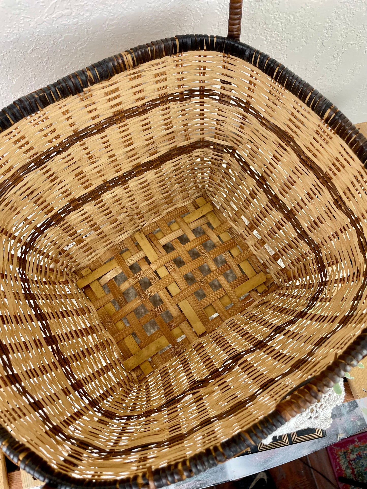 Vintage Basket with Long Handles