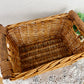 Vintage Rectangular Basket with Wood Handles