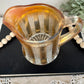 Vintage Hazel Atlas Diamond Point Marigold Carnival Glass Creamer