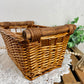 Vintage Rectangular Basket with Wood Handles