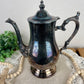 Vintage WM Rogers Silverplate Ornate Footed Teapot