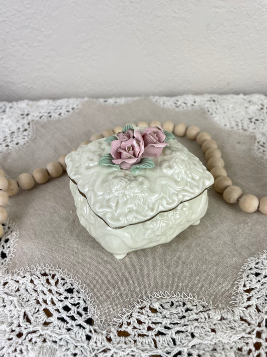 Vintage Porcelain Trinket Box