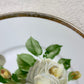 Vintage Bavaria Porcelain Plate with White Roses