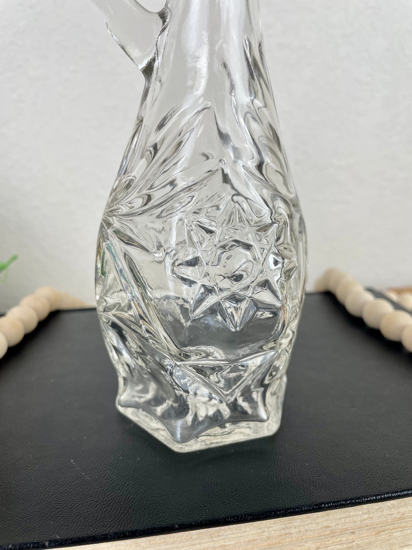 Vintage Anchor Hocking Pressed Glass “Star of David” Cruet