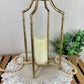 Metallic Gold Candle Lantern