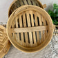 Vintage Bamboo Tiered Steamer Basket