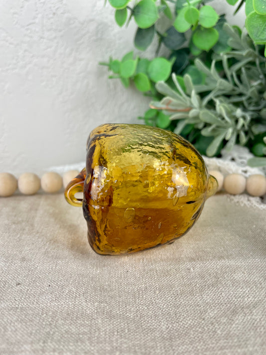 Vintage Amber Glass Pepper