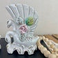 Vintage Japanese Porcelain Swan Bud Vase Set