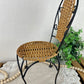 Vintage Miniature Metal and Rattan Chair