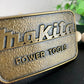 Vintage Solid Brass Makita Power Tools Belt Buckle