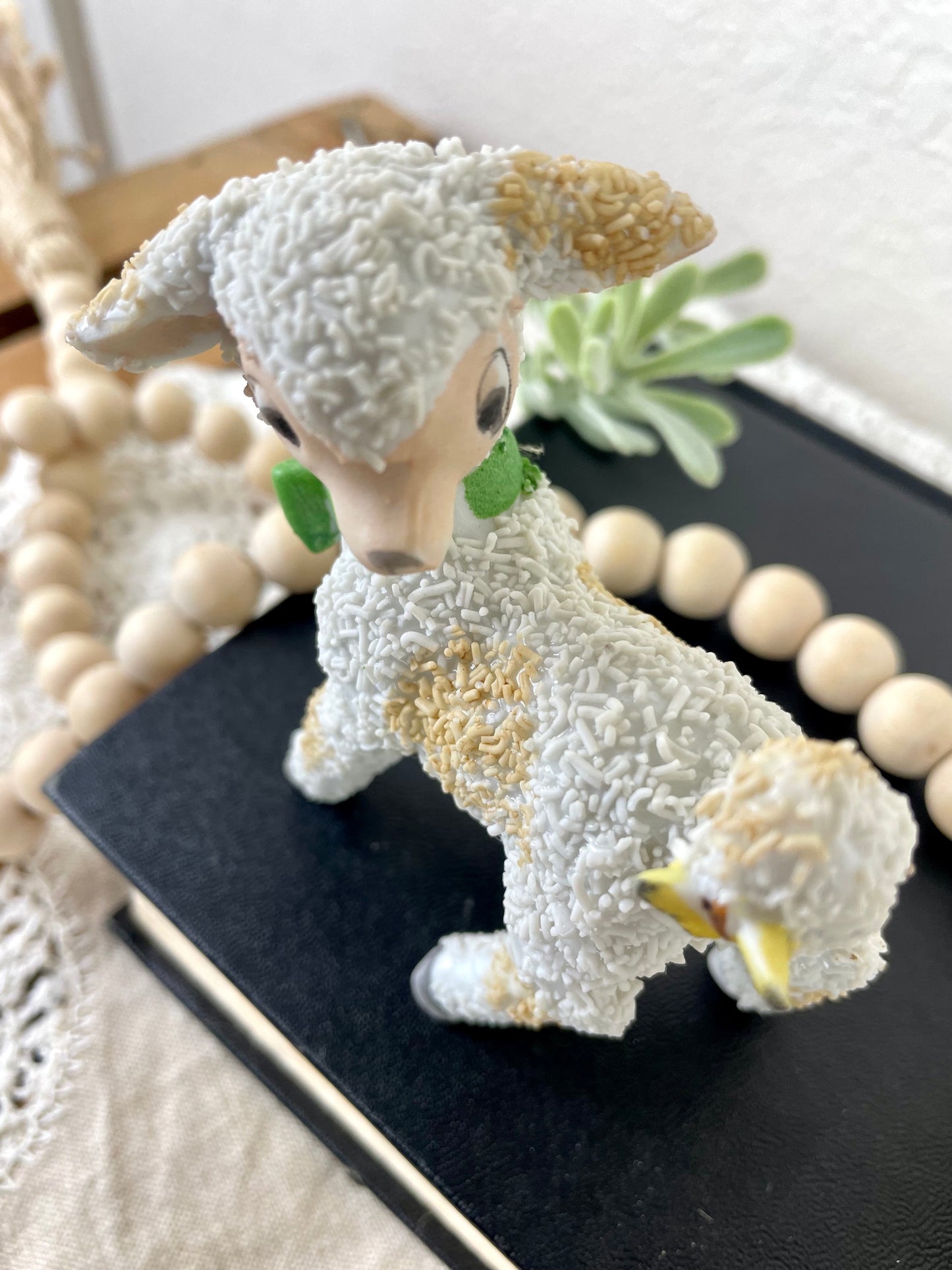 Vintage Japanese Textured Lamb Figurine